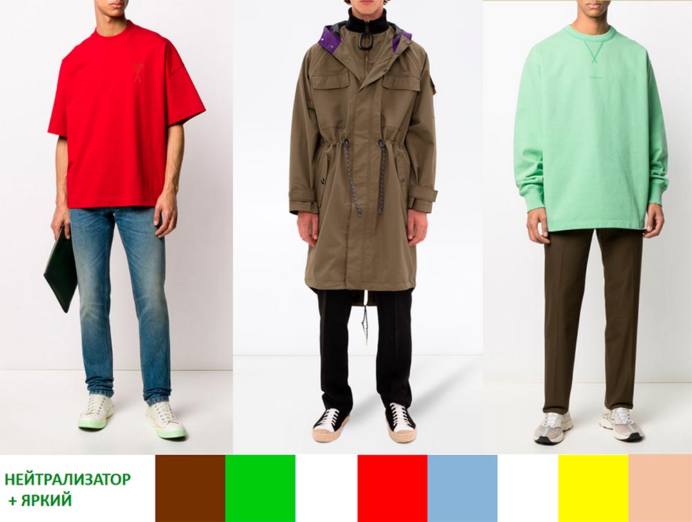 La couleur dans les vêtements pour hommes