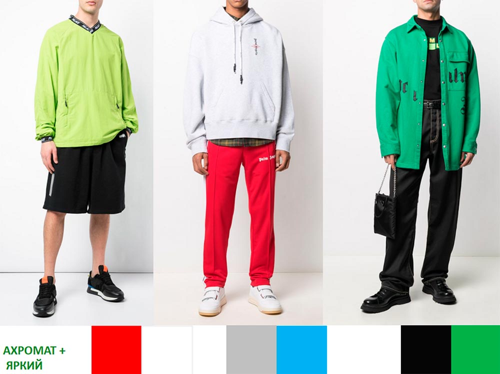 La couleur dans les vêtements pour hommes