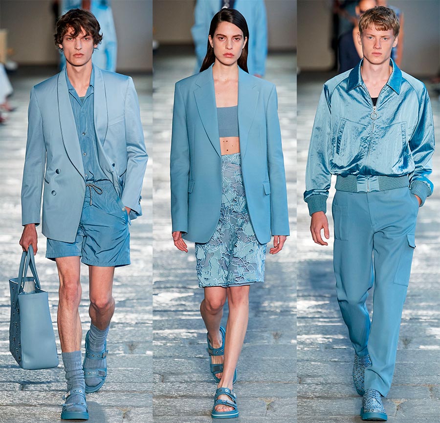 Images monochromes bleues