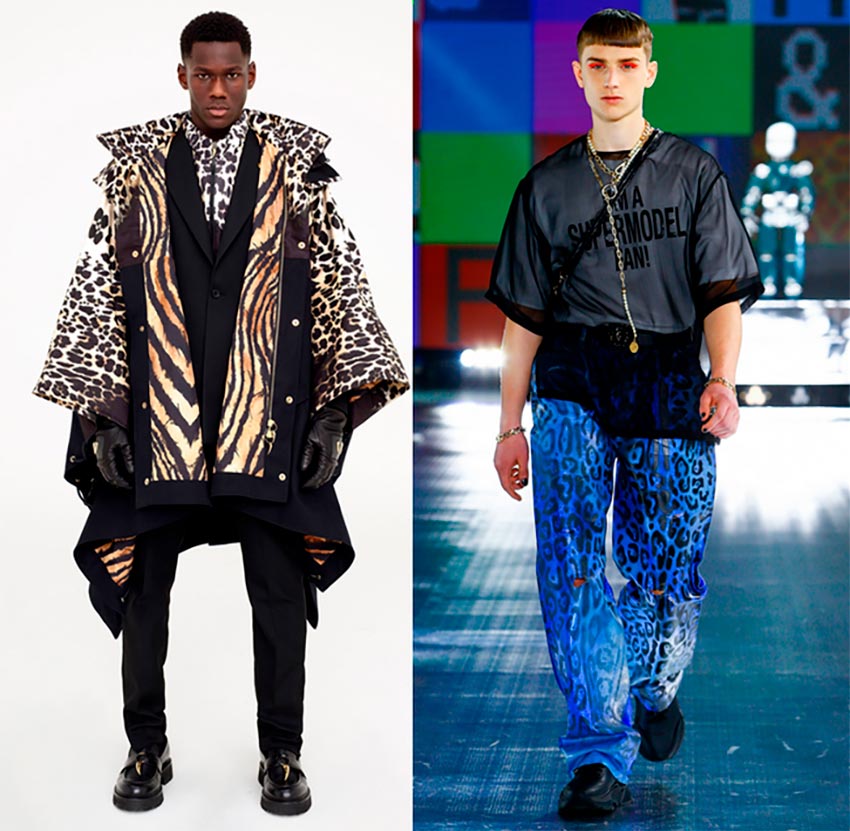 Léopard à la mode masculine