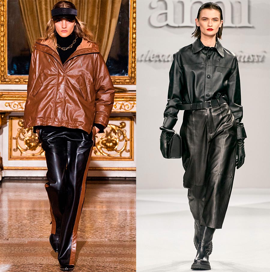 Pantalons en cuir pour femmes