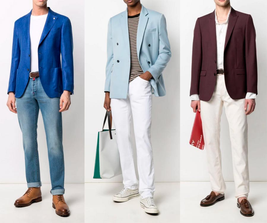 Looks jeans et blazers colorés