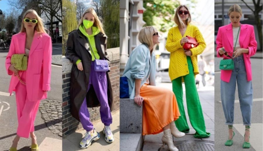 Combinaison de couleurs vives