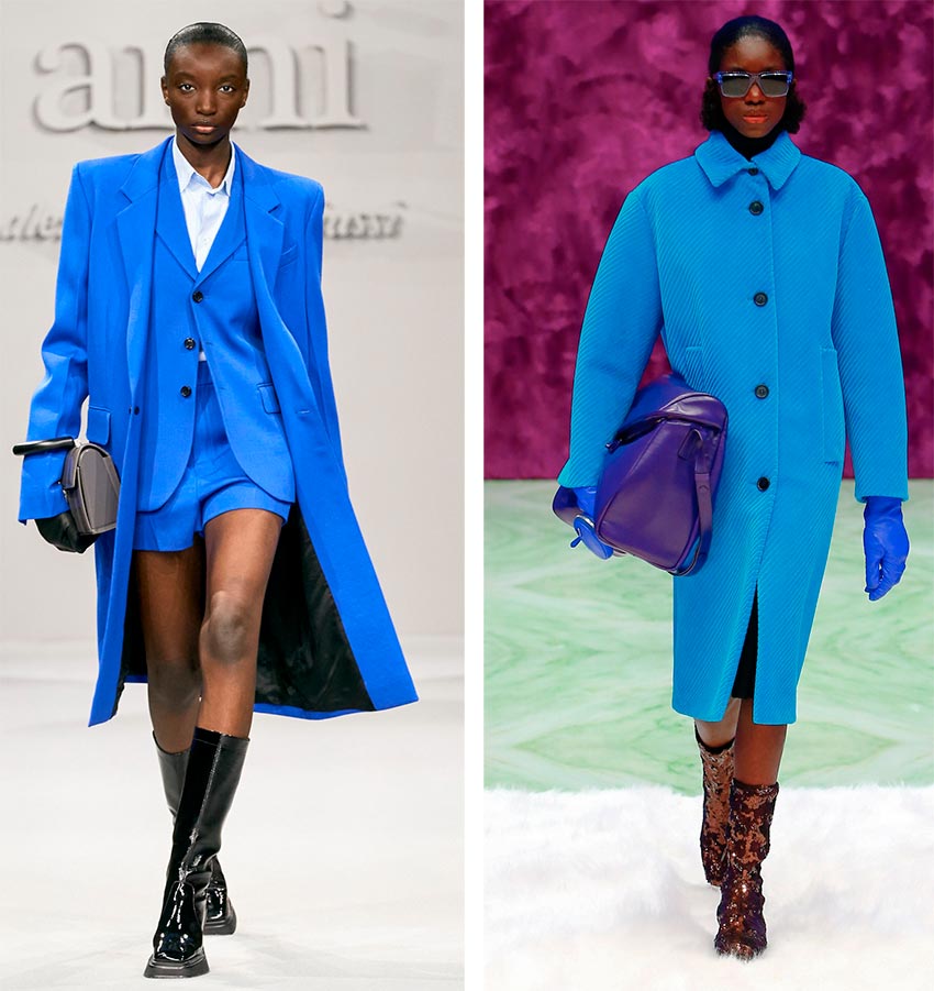 Couleurs à la mode dans les vêtements