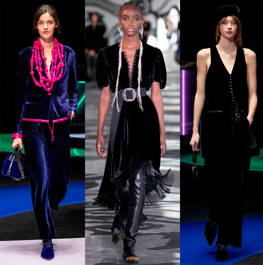 Velours à la mode dans les vêtements