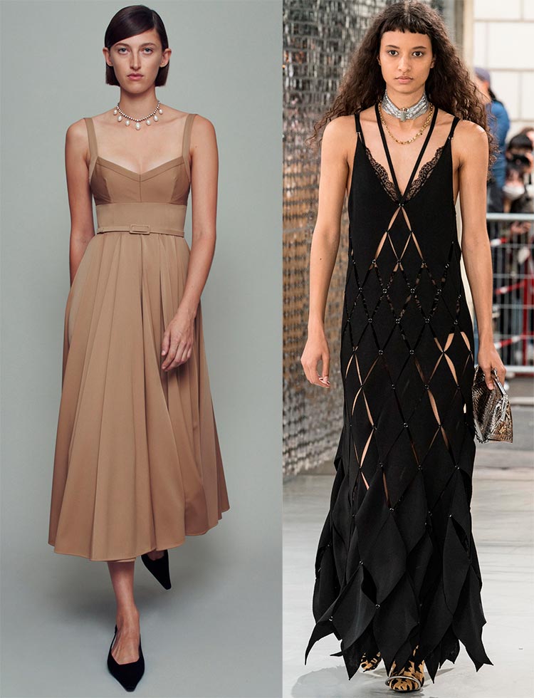 Robes à la mode avec des bretelles