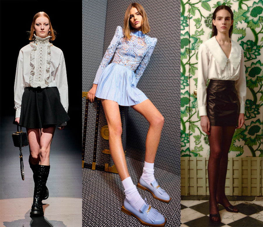 Mini jupes à la mode