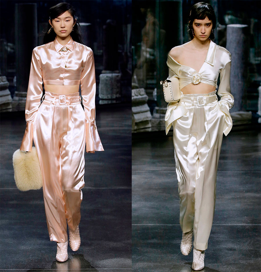 Les tissus satinés à la mode