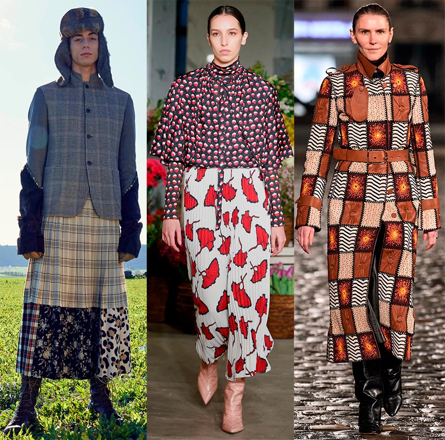 Mélange d'imprimés tendance