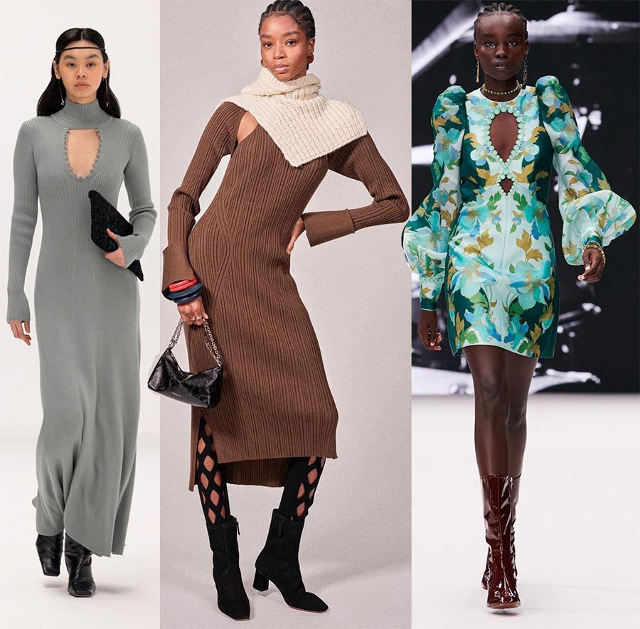 Robes avec découpes et fentes