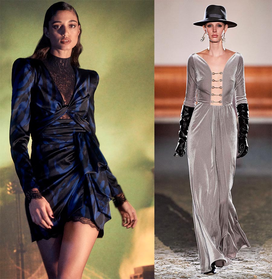 Robes avec découpes et fentes