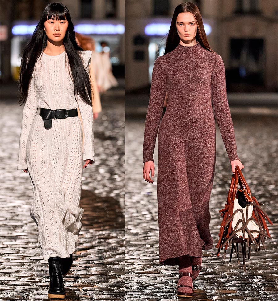 Robes longues en tricot