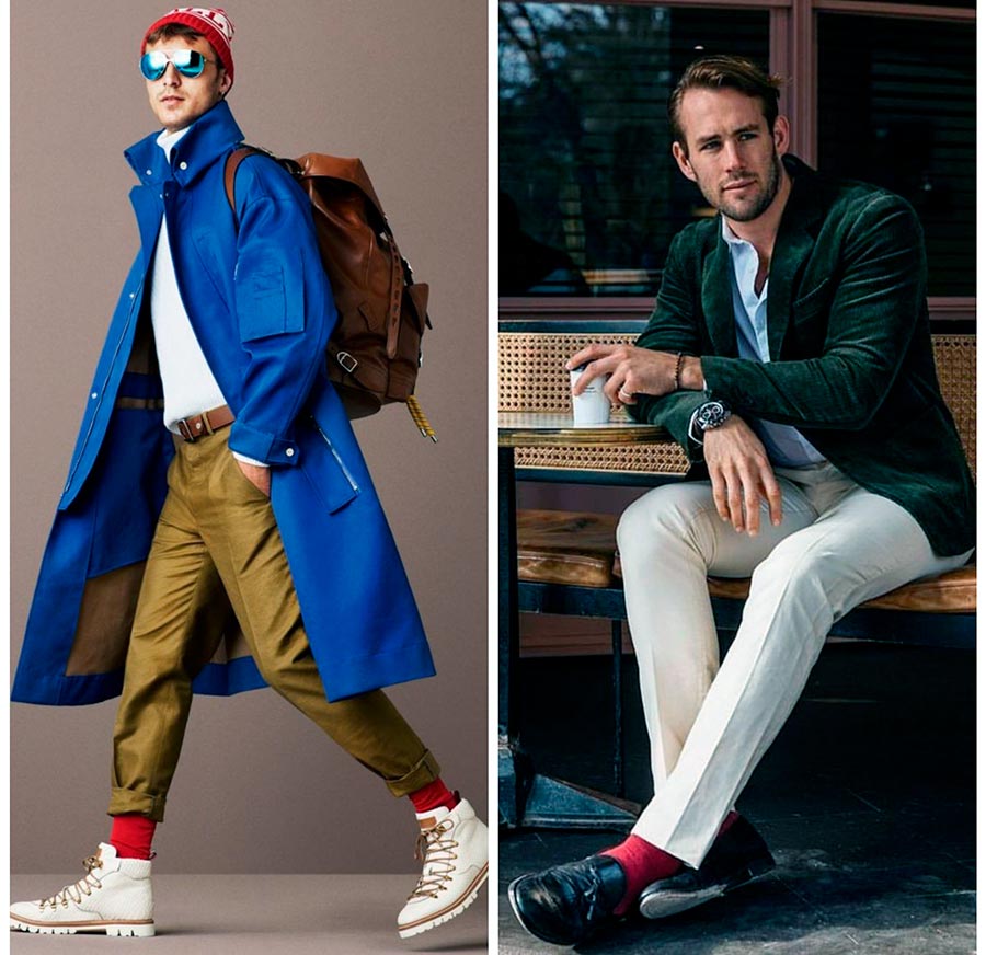 Chaussettes dans la garde-robe des hommes