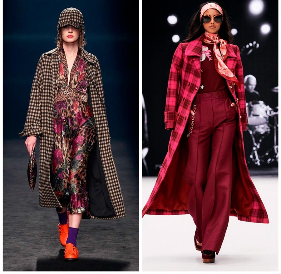 Impressions de manteau à la mode