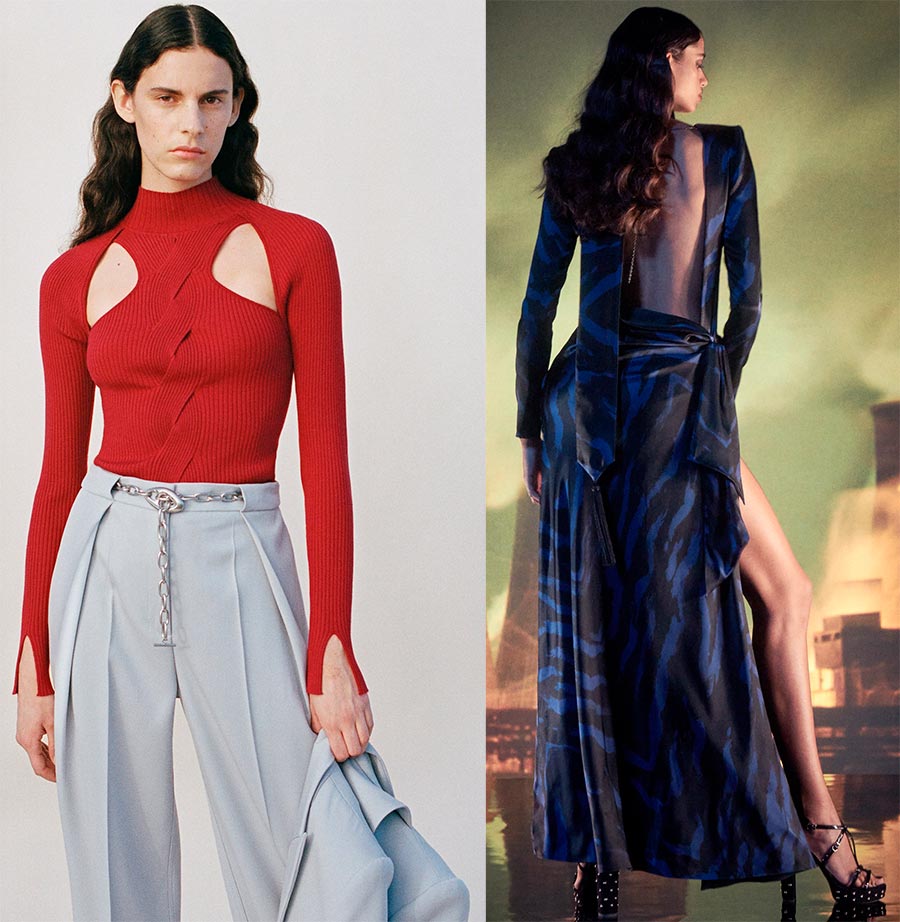 Vêtements découpés