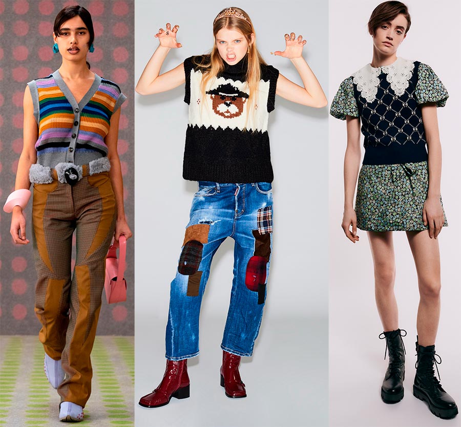 Gilets tricotés à la mode